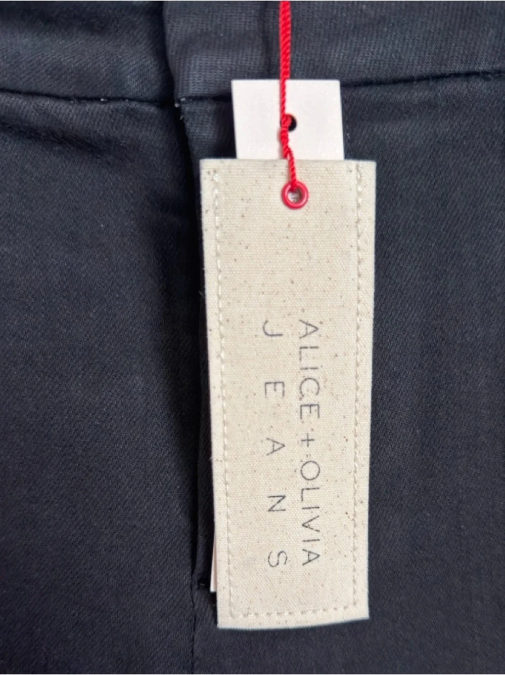 Alice + Olivia Jane High Rise Trouser Jeans Black Flare Size 27 - Picture 5 of 8